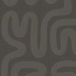 Donkergrijs Arte-Tali Sarana 60701 behang met een abstract, golvend lijnpatroon in reliëf.