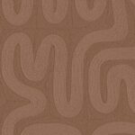 Reliëfbehang Arte Tali Sarana 60702 in mahoniekleur met golvend, textielachtig patroon.