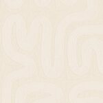 Beige Arte Tali Sarana 60702 behang met een reliëfpatroon van golvende lijnen.
