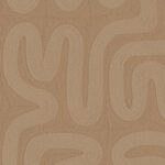 Beige behang met een abstract patroon van golvende lijnen uit de Arte Tali Sarana 60708 collectie.
