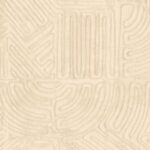 Beige Arte-Tali Tamba 60722 behang met een reliëfpatroon van geometrische en organische lijnen.