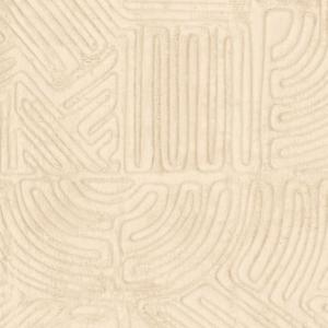 Beige Arte-Tali Tamba 60722 behang met een reliëfpatroon van geometrische en organische lijnen.