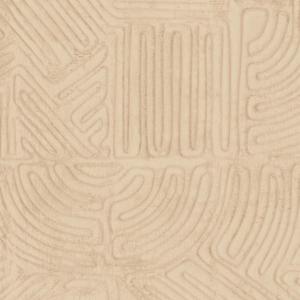 Beige behang met een reliëf van abstracte, geometrische patronen uit de Arte Tali Tamba 60723 collectie.
