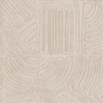 Beige behang met een abstract, reliëfachtig patroon uit de Arte Tali Tamba 60725 collectie van Buningh.
