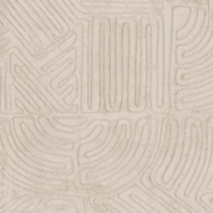 Beige behang met een abstract, reliëfachtig patroon uit de Arte Tali Tamba 60725 collectie van Buningh.