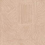 Beige behang met een abstract reliëfpatroon uit de Arte Tali Tamba 60726 collectie van Buningh.