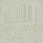 Lichtgroen Arte-Tali Tamba 60729 behang met een abstract patroon van verhoogde lijnen en geometrische vormen.