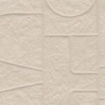 Reliefstructuur van het Arte-Terra Arcane 23911 behang in een lichtbeige tint met abstracte geometrische vormen.