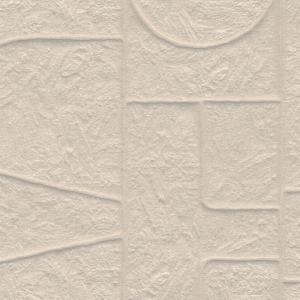 Reliefstructuur van het Arte-Terra Arcane 23911 behang in een lichtbeige tint met abstracte geometrische vormen.