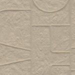 Reliëfstructuur van het Arte-Terra Arcane 23912 behang met geometrische vormen in een zandkleurige tint.