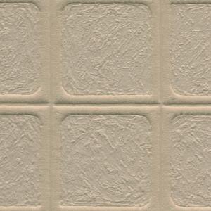 Beige reliëfbehang met een tegelstructuur uit de Arte Terra Arcilla 23932 collectie van Buningh.