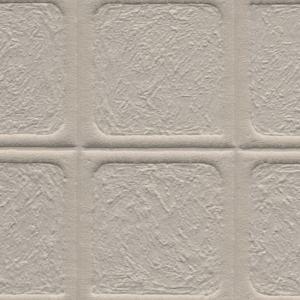 Beige behang met een reliëfstructuur in een tegelpatroon uit de Arte Terra Arcilla 23933 collectie van Buningh.