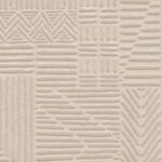 Beige Arte-Terra Carvato 23921 behang met een reliëf van geometrische patronen en lijnen.