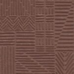 Reliëfstructuur van Arte-Terra Carvato 23923-Midnight met geometrische patronen in een donkerbruine tint.