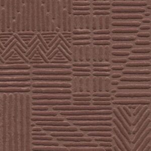 Reliëfstructuur van Arte-Terra Carvato 23923-Midnight met geometrische patronen in een donkerbruine tint.