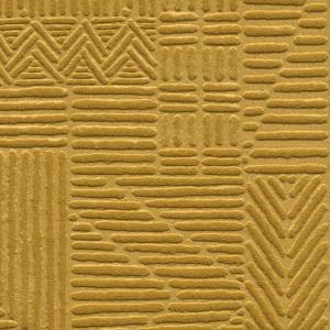 Gestructureerd okergeel behang met reliëfpatroon van Arte-Terra Carvato 23924.