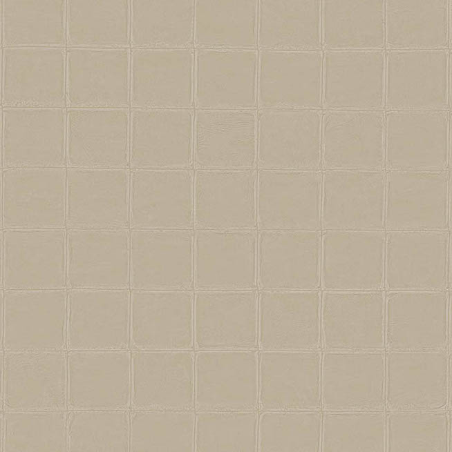 Beige behang met een subtiel vierkant patroon uit de Arte Textura Alma-collectie.