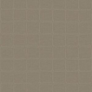 Beige Arte-Textura Alma-behang met een subtiel vierkant patroon en lederachtige textuur.