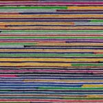 Kleurrijk Arte-behang uit de Atelier Rainbow Raj AT41 collectie met horizontale, onregelmatige strepen in diverse tinten.