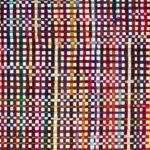 Kleurrijk Arte-behang uit de Atelier Extravaganza AT62 collectie met een levendig geruit en geweven patroon.