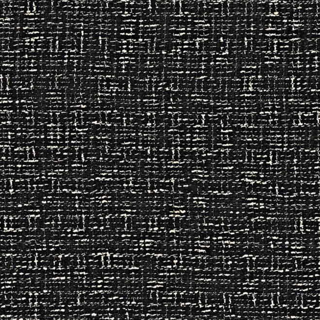 Zwart-wit Arte behang met een geweven textuurpatroon uit de Mademoiselle Tweed collectie.