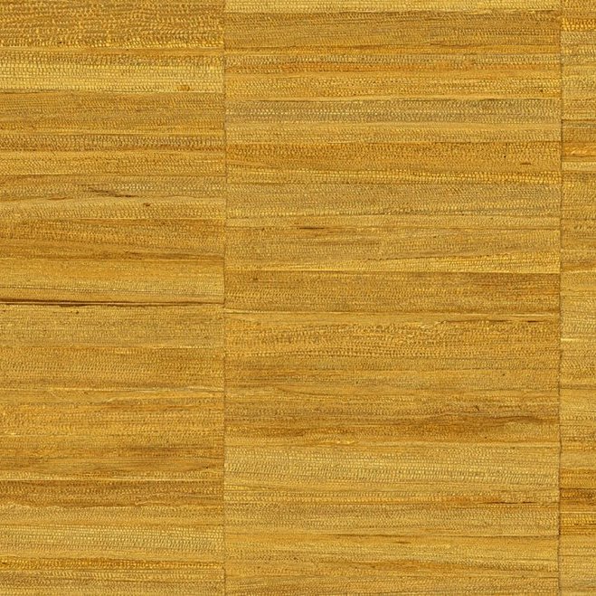Goudbruin Arte-behang uit de Atelier Naturally Beautiful-collectie met een horizontaal geweven textuurpatroon.