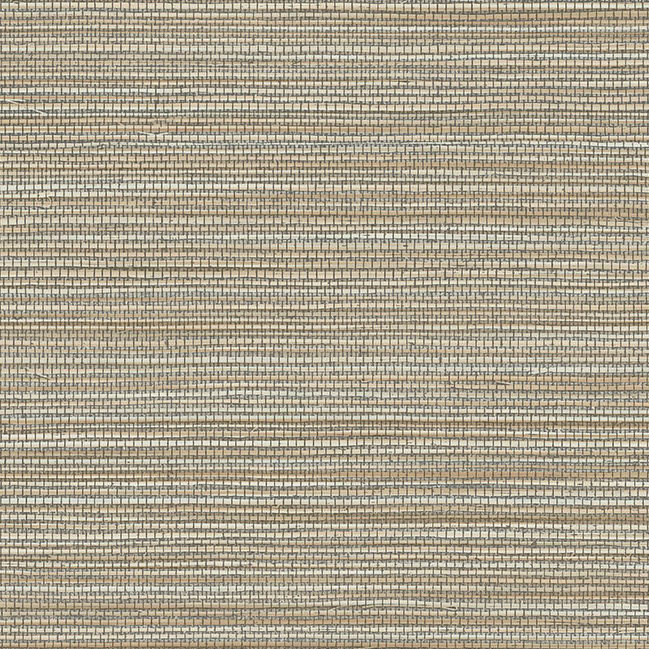 Natuurlijke geweven structuur in beige en grijstinten van Arte behang Avalon Marsh 31503.