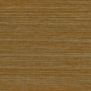 Geweven behang met een fijn horizontaal patroon in bruine en goudgele tinten uit de Arte Avalon Marsh 31510 collectie.