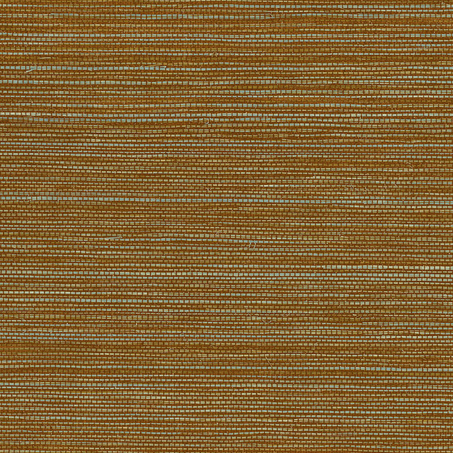 Geweven behang met een fijn horizontaal patroon in bruine en goudgele tinten uit de Arte Avalon Marsh 31510 collectie.