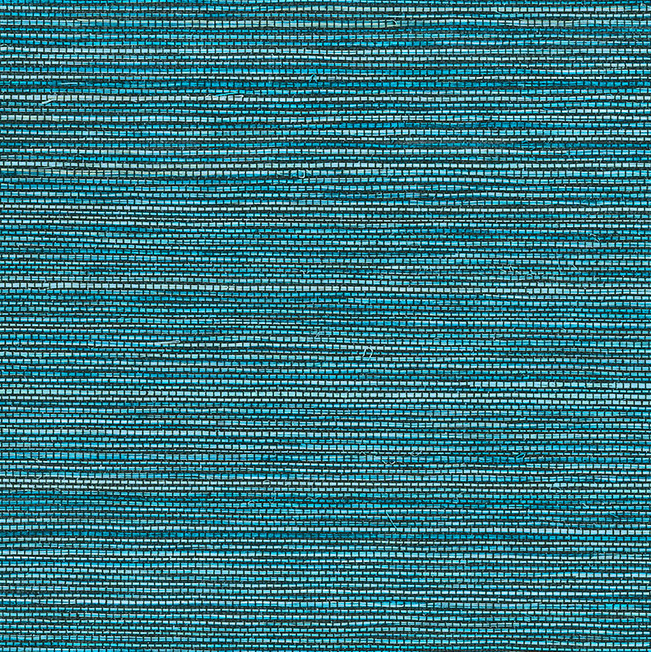 Detail van het Arte-behang Avalon Marsh 31511 met een fijn geweven structuur in turquoise tinten.