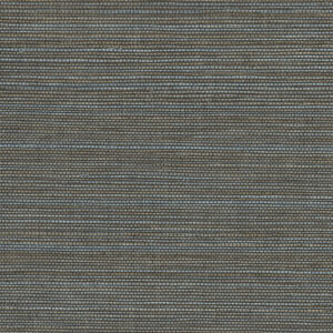 Detailopname van Arte behang Avalon Marsh 31516 met een geweven structuur in grijs- en blauwtinten.