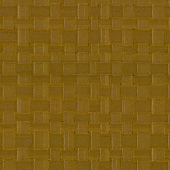 Geweven patroon in een goudbruine kleur van het Arte-behang Avalon Weave 31574.