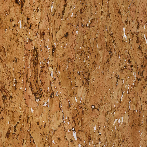 Close-up van het Arte Boutique behang Alentejo Cork 90591 in een warme kurkstructuur met natuurlijke patronen en witte accenten.