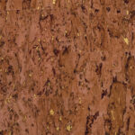 Bruin Arte Boutique Alentejo Cork behang met een natuurlijke kurkstructuur en goudkleurige accenten.