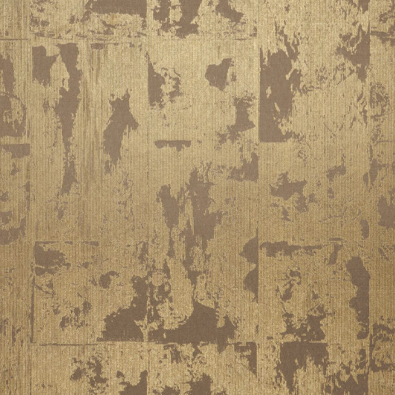 Goudkleurig Arte-behang uit de Boutique collectie met een verweerd patina-effect en abstracte textuur.