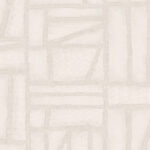 Lichtbeige Arte-behang uit de Essentials Costura Bojagi-collectie met een subtiel geometrisch stikselpatroon.
