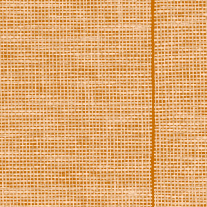 Beige-oranje geweven behang met rasterstructuur uit de Arte Essentials Les Naturels Le Raphia Tissé collectie.