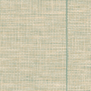 Beige en lichtgroen geweven behangpatroon uit de Arte Essentials Les Naturels Le Raphia Tissé collectie.