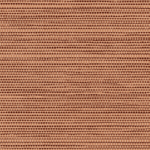 Vlechtwerkstructuur van het Arte-behang Essentials Les Naturels Le Sisal 26709 in een warme koperachtige tint.