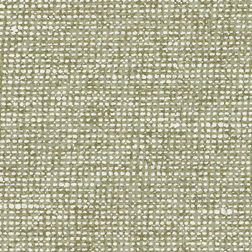 Textuur van Arte-behang Essentials Les Nuances Chanderi 91511 met een geweven linnenlook in zachtgroene tint.