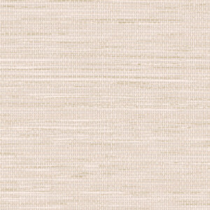 Beige structuurbehang met een horizontaal geweven lijnpatroon uit de Arte Essentials Les Naturels collectie, La Prairie 26721.