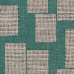 Close-up van het Arte-behang Essentials Totem Esparto Africano met een rechthoekig geweven patroon in beige en groen.