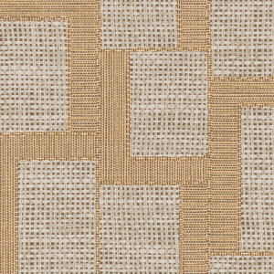 Beige en bruin Arte-behang uit de Essentials Totem Esparto Africano-collectie met een geweven, geometrisch patroon.