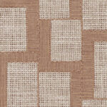 Beige en bruinkleurig geweven behang met een geometrisch patroon uit de Arte Essentials Totem collectie, model Esparto Africano.