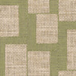 Vlechtpatroon van het Arte-behang Essentials Totem Esparto Africano in beige en groentinten.