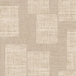 Beige geweven behang met een geometrisch patroon uit de Arte Essentials Totem Esparto Africano collectie.