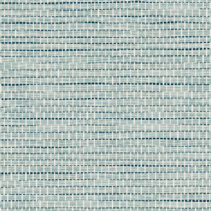 Alt-tekst: Lichtblauw Arte-behang uit de Essentials Palette-collectie met een geweven structuurpatroon (Le Papier Tissé 60506B).
