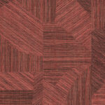 Abstract geometrisch patroon in rood en zwart van het Arte behang Essentials Tangram Caprice 24000.