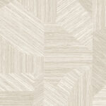 Beige Arte-behang uit de Essentials Tangram collectie met geometrisch patroon en fijne lijnstructuur.