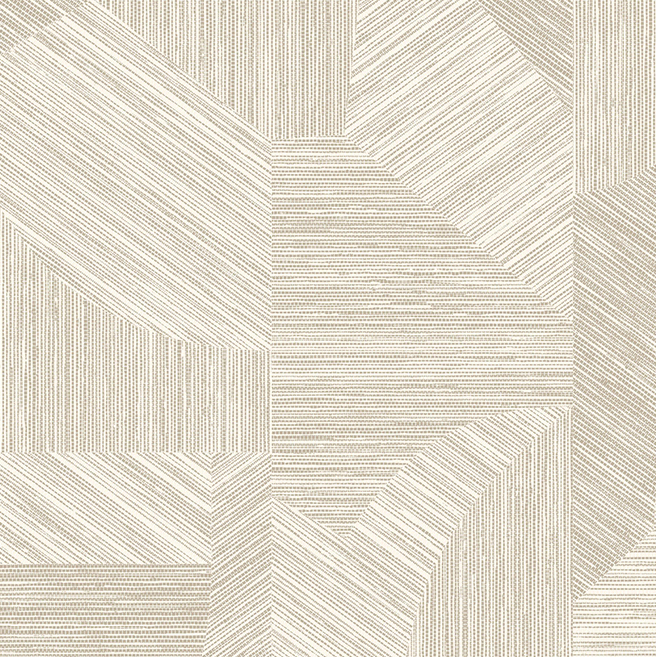 Beige Arte-behang uit de Essentials Tangram collectie met geometrisch patroon en fijne lijnstructuur.
